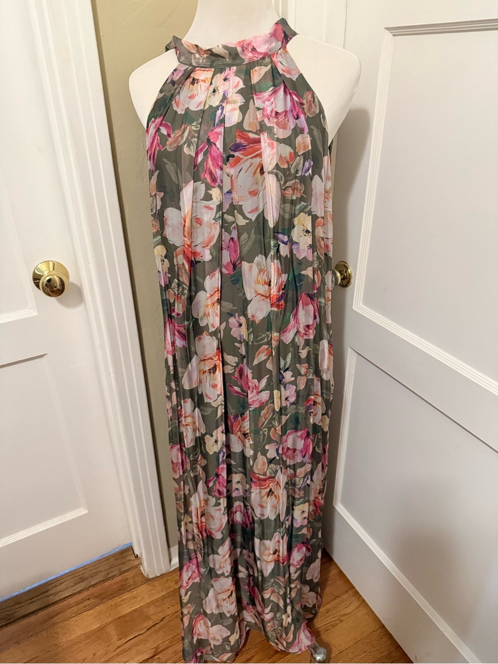 NWT Italian silk Maxi Dress.